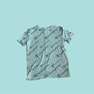 Champion Youth Large Short Sleeve Shirt Baby Blue